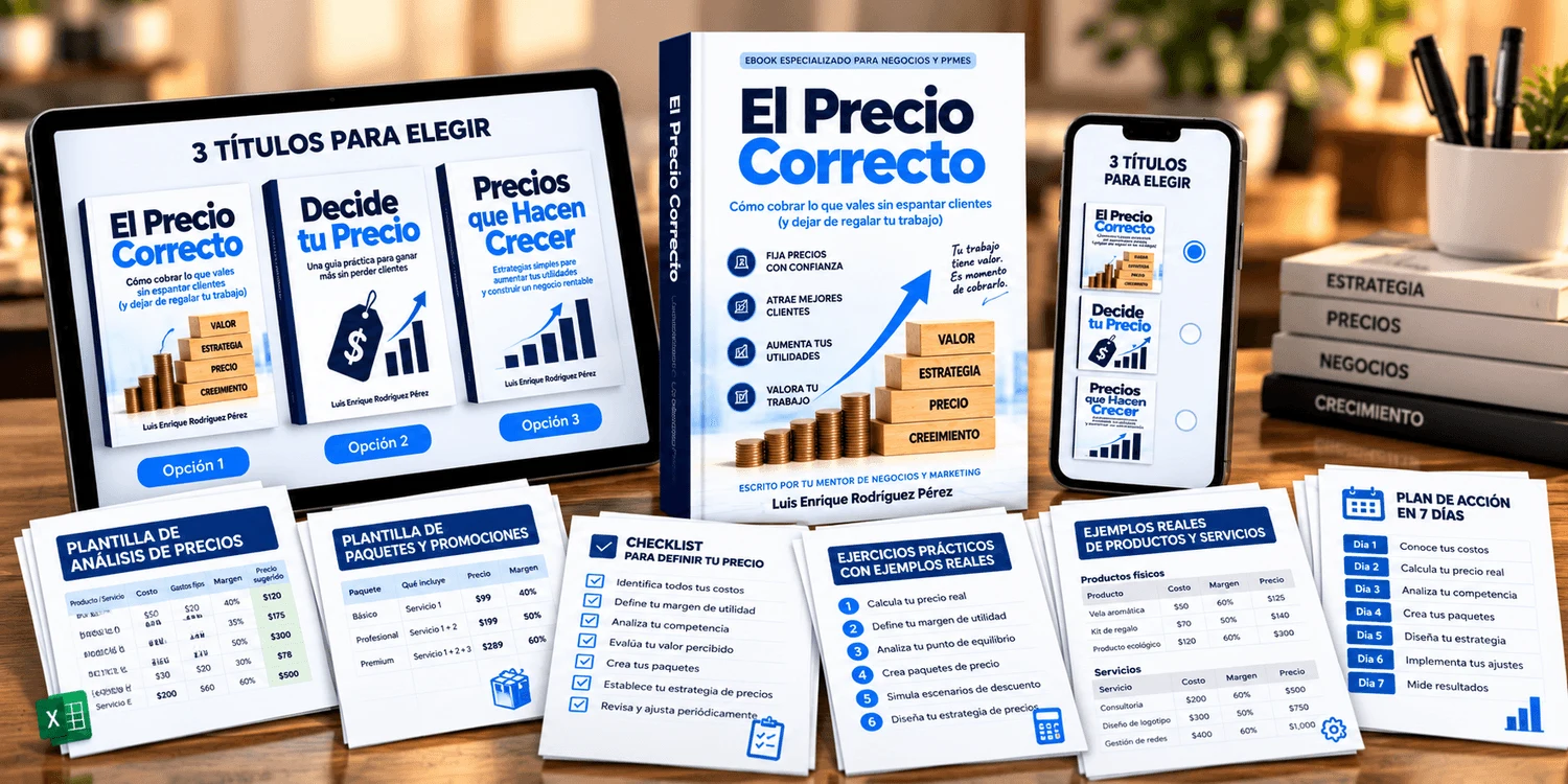 El Precio Correcto con sus plantillas, checklist, ejercicios y plan de acción de 7 días